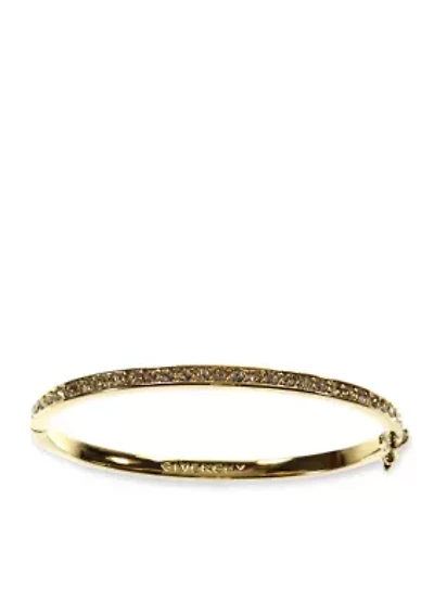 Gold-Tone Pave Bangle Bracelet