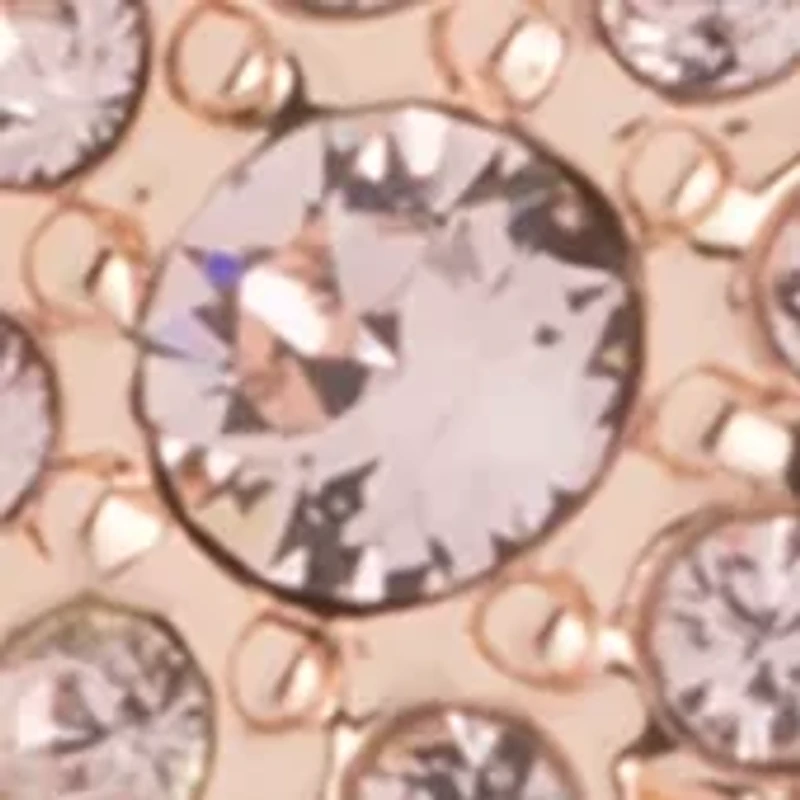 Rose Gold Tone Rose Small Flower Bangle Bracelet 