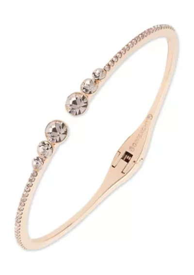 Rose Gold Tone Pavé Cuff Bracelet