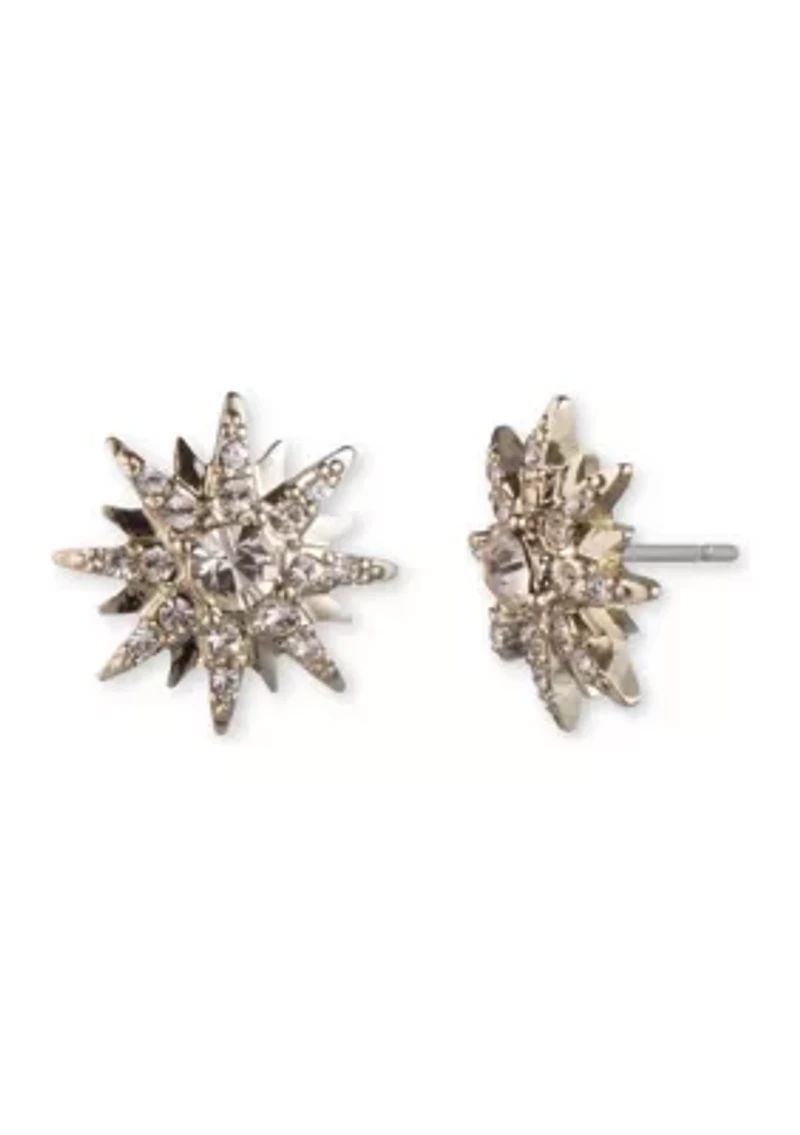 Crystal Button Earrings