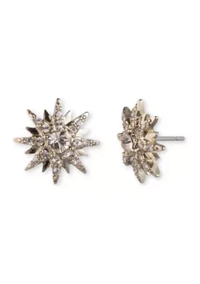 Crystal Button Earrings
