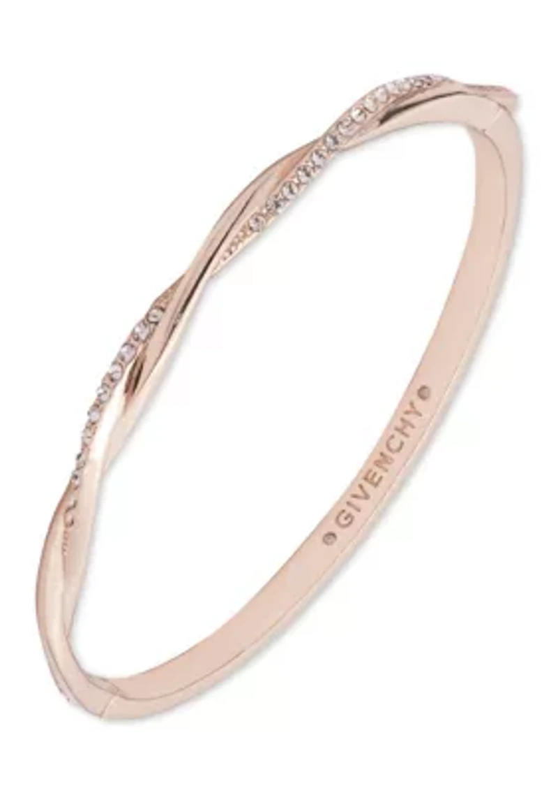 Silk Pave Twist Bangle Bracelet