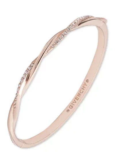 Silk Pave Twist Bangle Bracelet