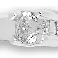 Open Band Cubic Zirconia Ring Sterling Silver