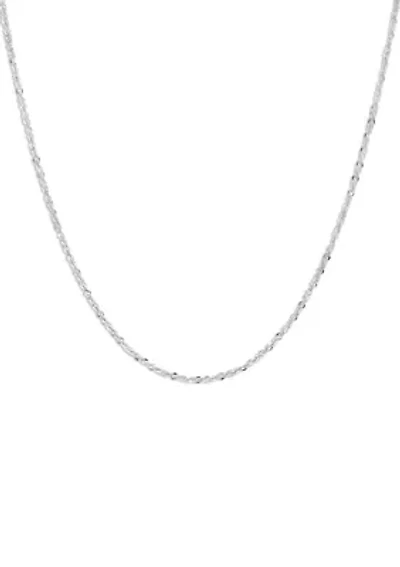 Sparkle Chain Necklace Sterling Silver