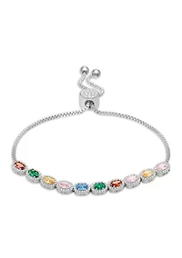 Oval Stone Tennis Bolo Bracelet
