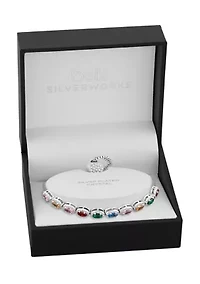 Oval Stone Tennis Bolo Bracelet