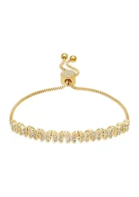 Clear Crystal Pavé Butterflies Adjustable Bracelet