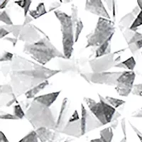 Sterling Silver Double Round Cubic Zirconia Drop Stud Earrings