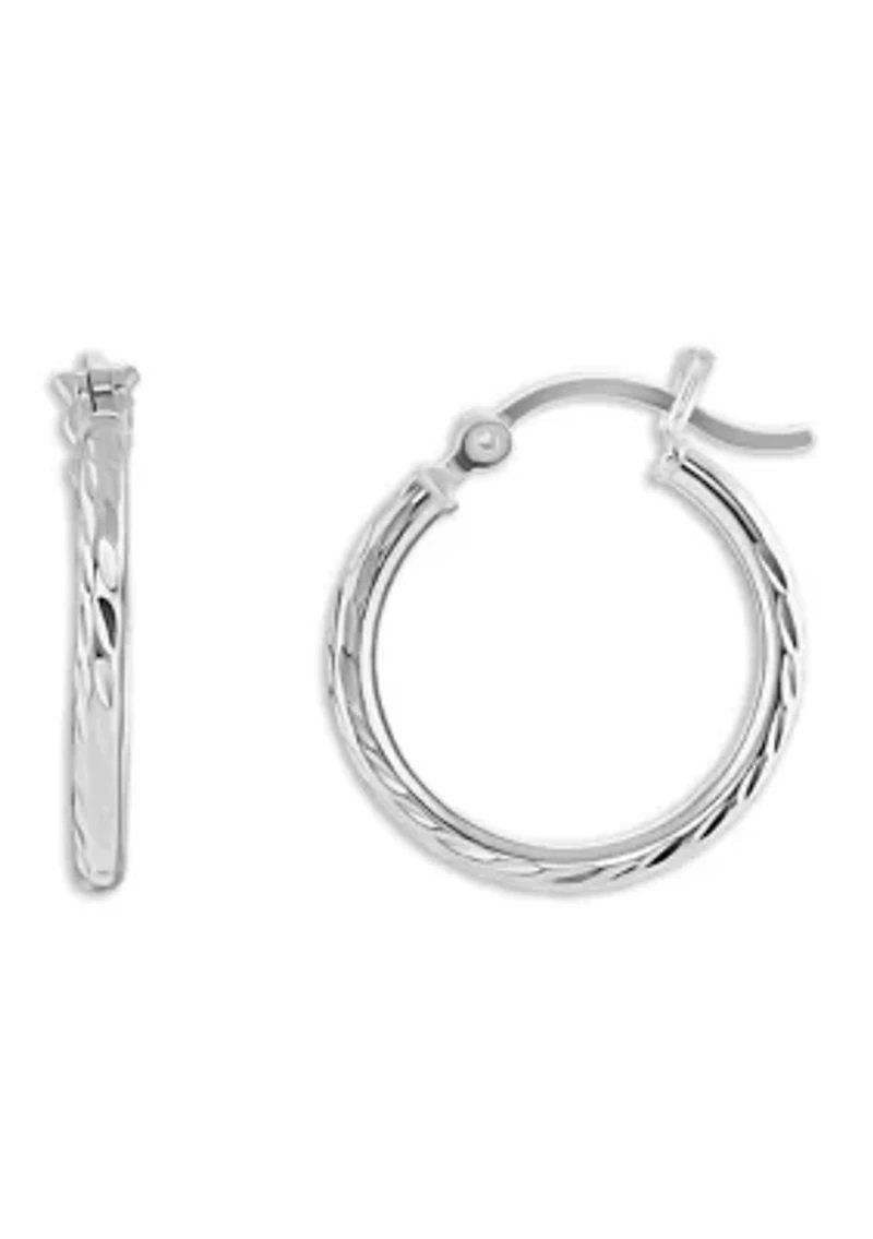 Textured Small Hoop Earrings 