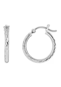 Textured Small Hoop Earrings 