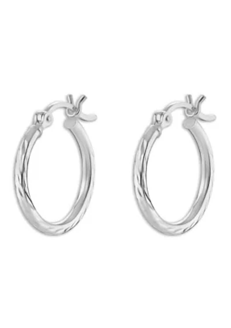 Textured Small Hoop Earrings 