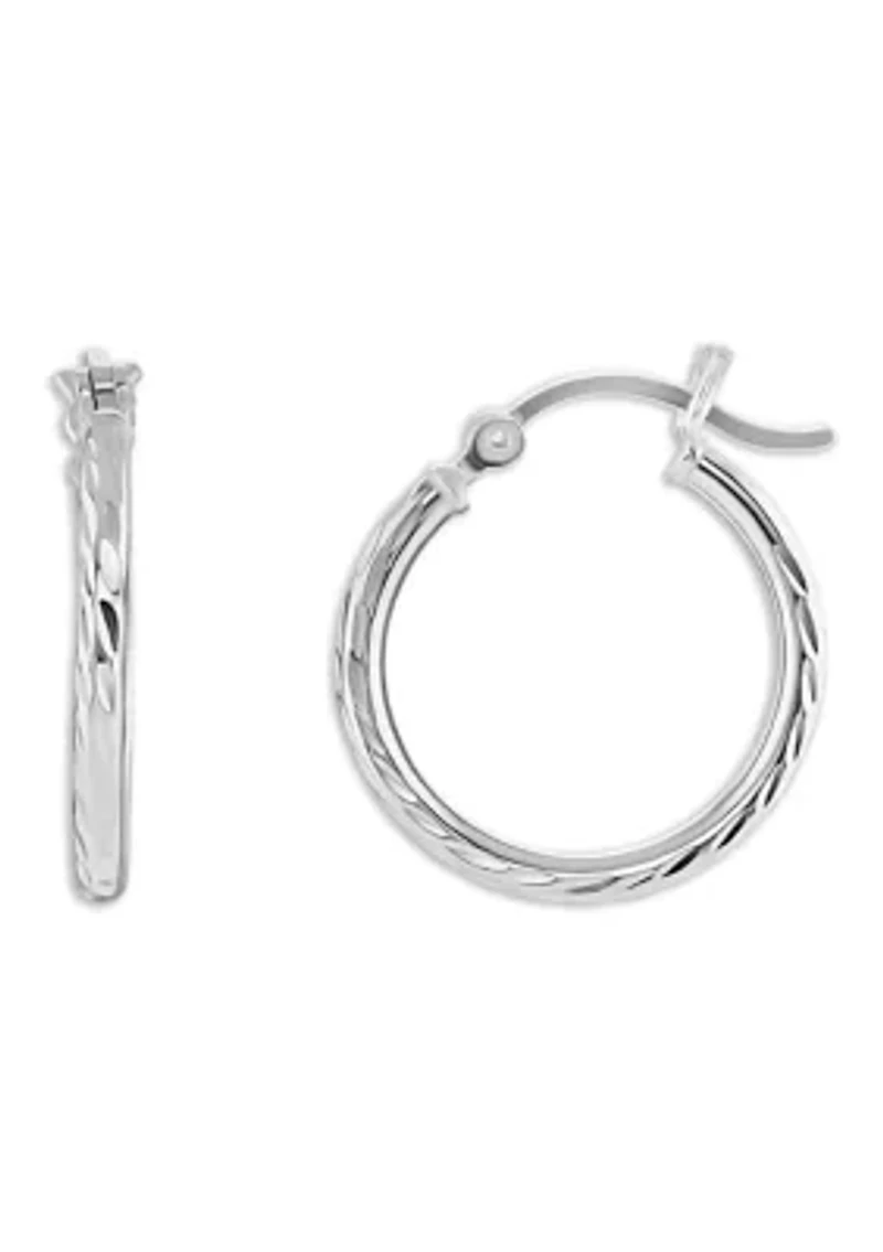 Textured Sterling Silver Earrings