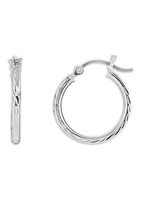 Textured Sterling Silver Earrings