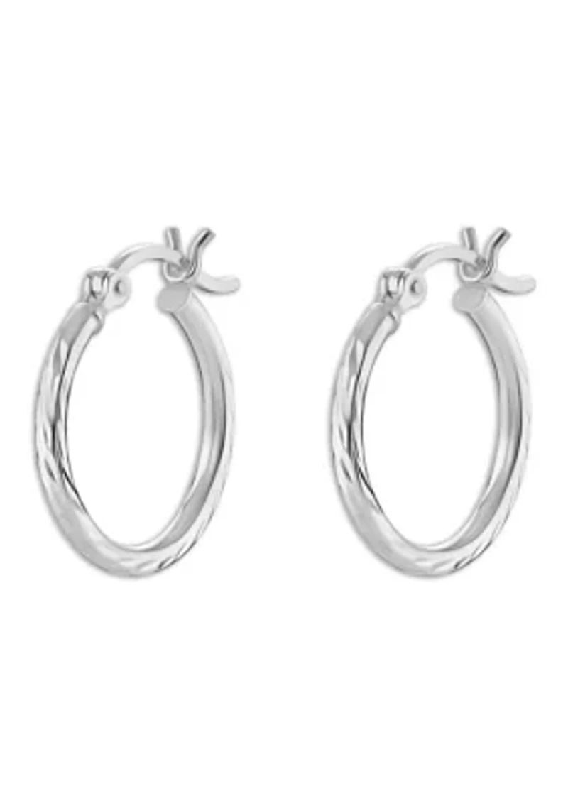 Textured Sterling Silver Earrings