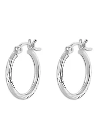 Textured Sterling Silver Earrings