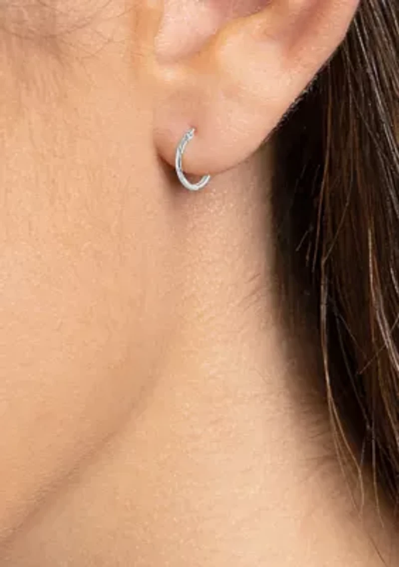 Textured Sterling Silver Earrings