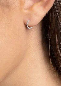 Textured Sterling Silver Earrings