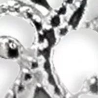 Sterling Silver Polished Filigree Teardrop Earrings