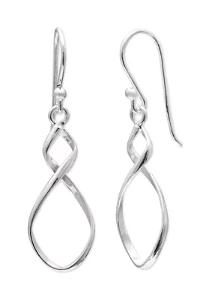 Polished Twist Teardrop Earrings