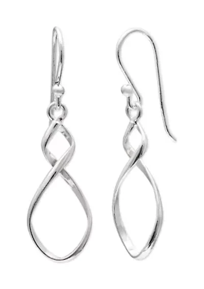 Polished Twist Teardrop Earrings