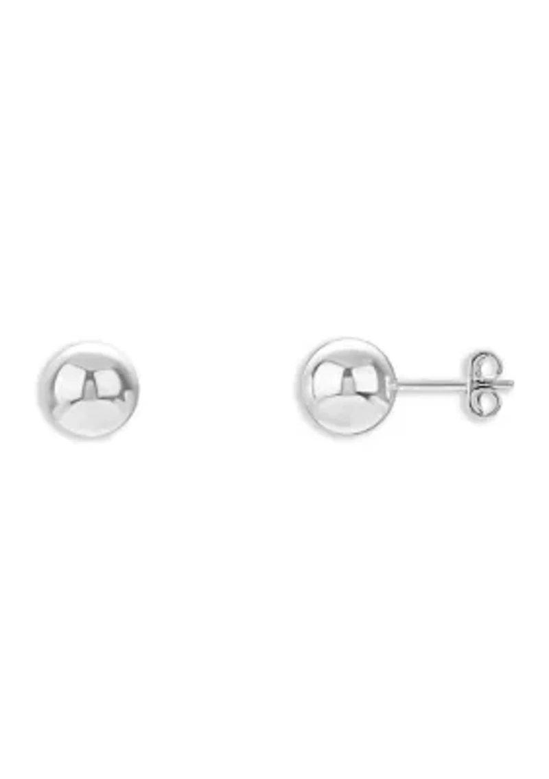 Sterling Silver 8 Millimeter Ball Stud Earrings