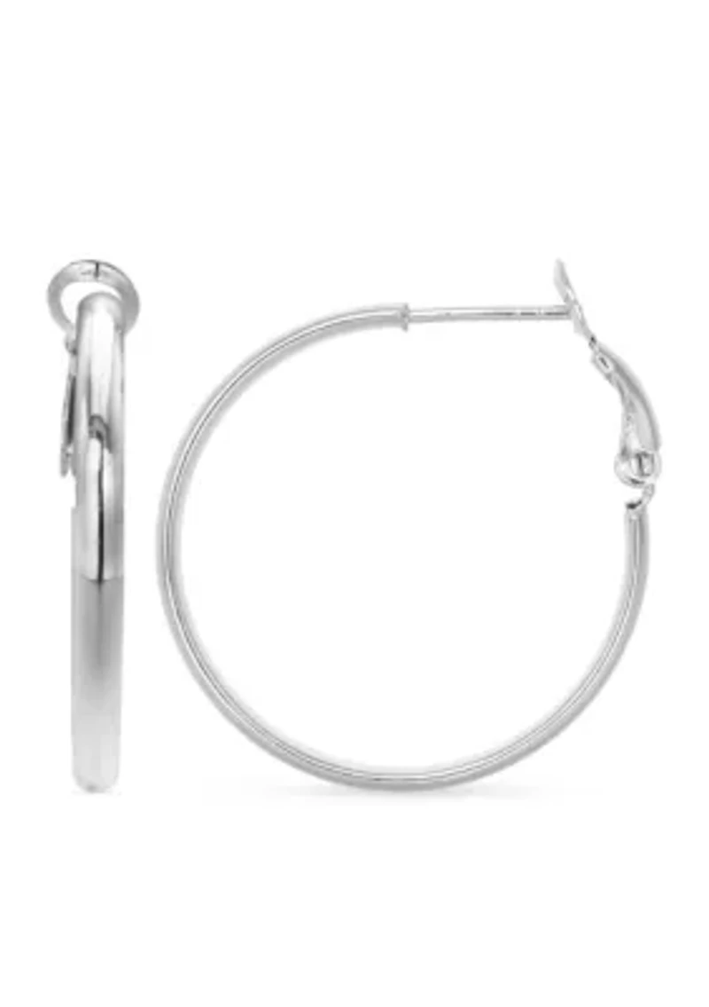 Simply Sterling Polished Hoop Earrings