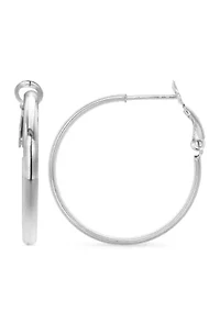 Simply Sterling Polished Hoop Earrings