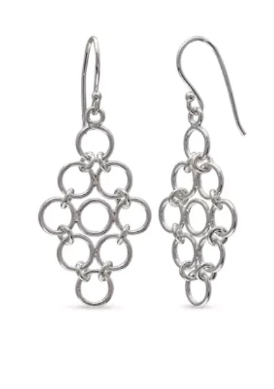 Simply Sterling Circles Kite Drop Earrings