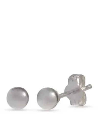 Simply Sterling 7 Millimeter Ball Stud Earrings