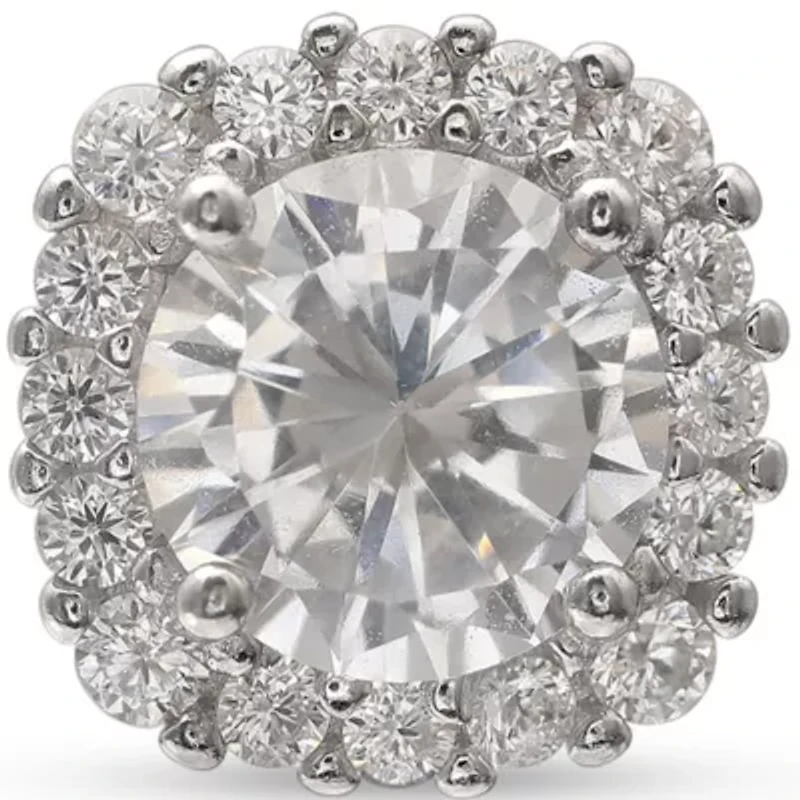 Pavé Cubic Zirconia Stud Earrings