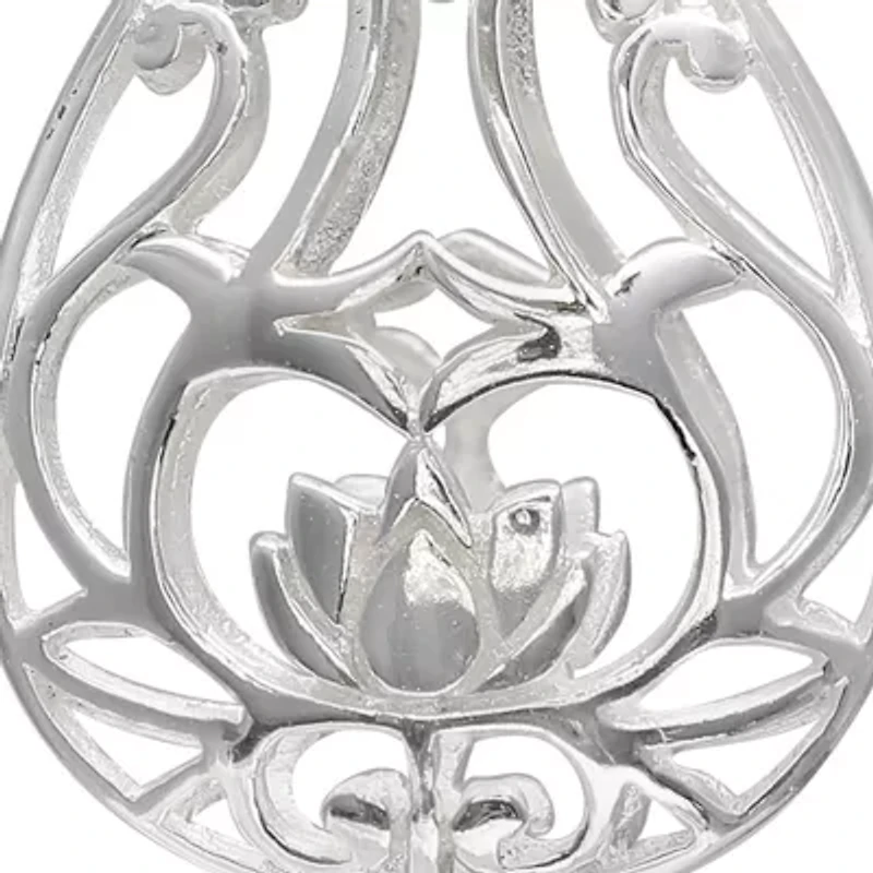 Sterling Silver Filigree Tear Drop Earrings