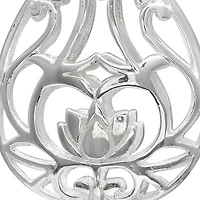 Sterling Silver Filigree Tear Drop Earrings