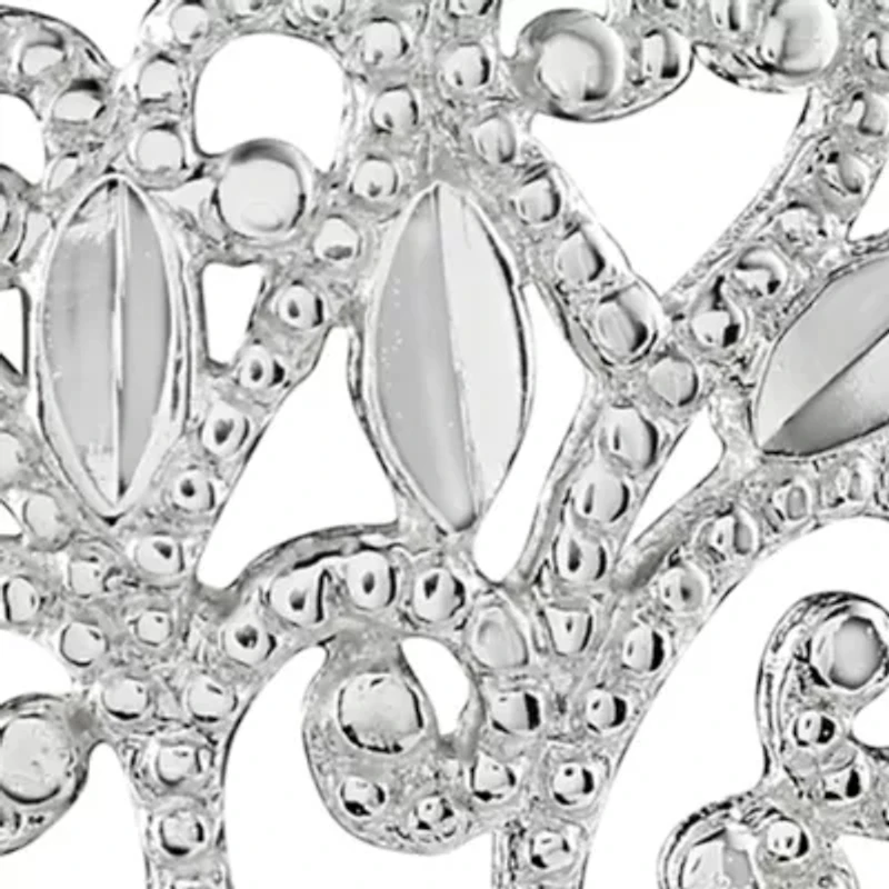 Cubic Zirconia Filigree Drop Earrings