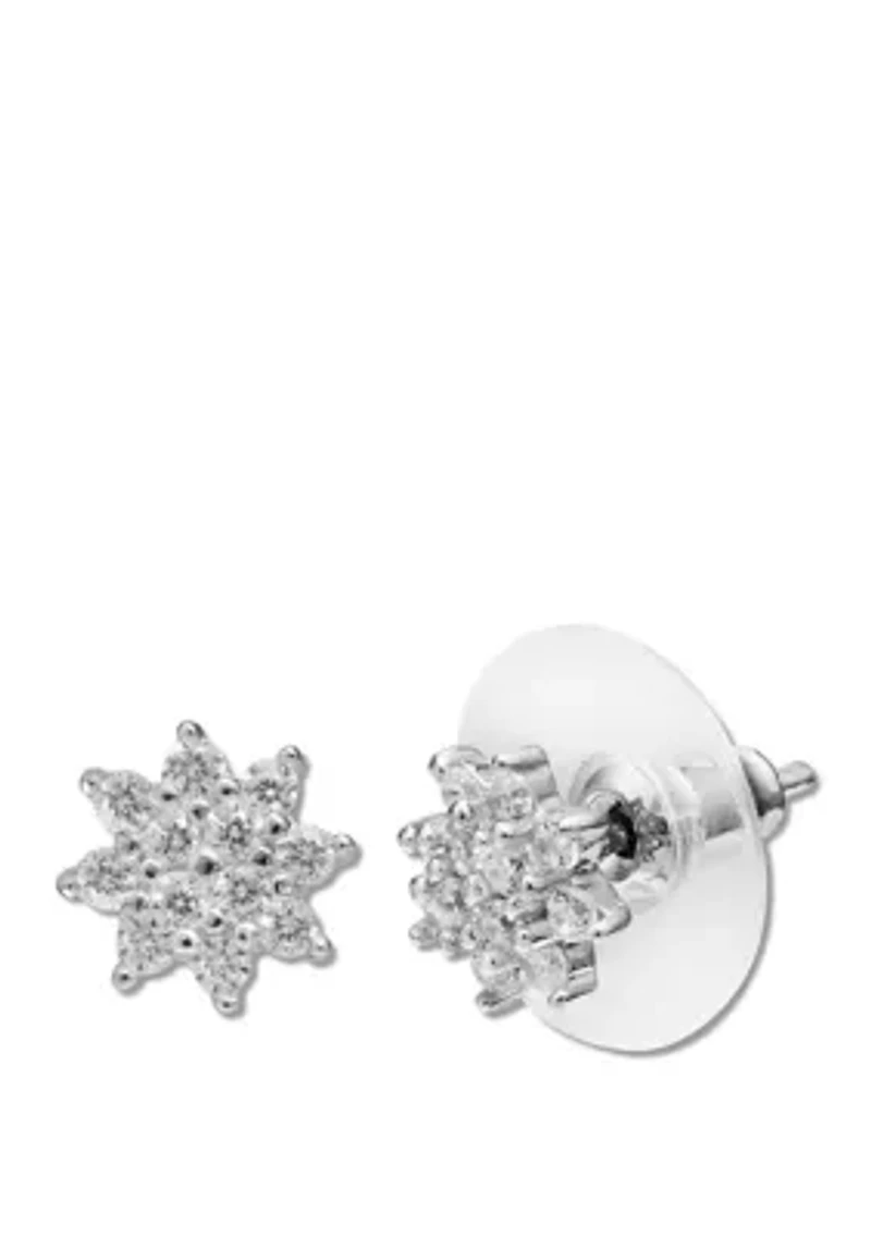 1/3 ct. t.w. Cubic Zirconia Flower Stud Earrings