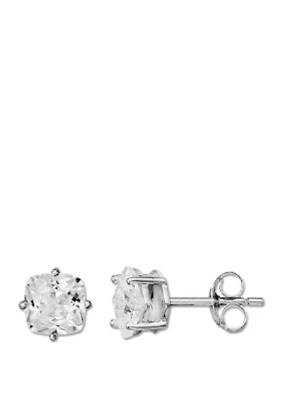 1.68 ct. t.w. Cubic Zirconia Cushion Stud Earrings 