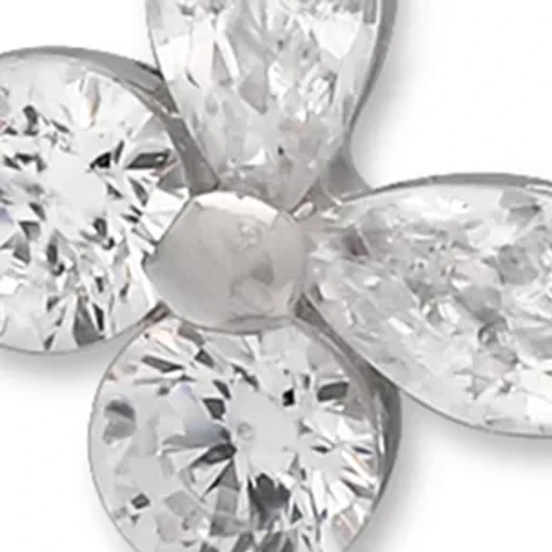 1/2 ct. t.w. Cubic Zirconia Hoop Drop Earrings in Sterling Silver