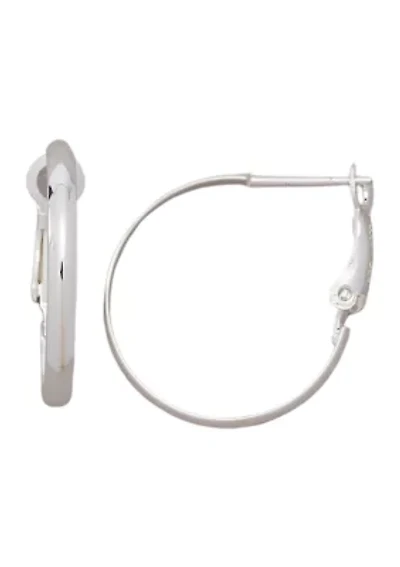 2.5 Millimeter Knife Edge Paddle Back Hoop Earrings