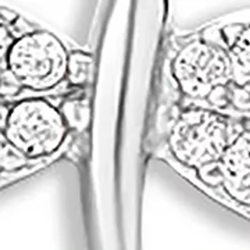 Sterling Silver CZ Dragonfly Stud Earrings