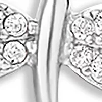 Sterling Silver CZ Dragonfly Stud Earrings