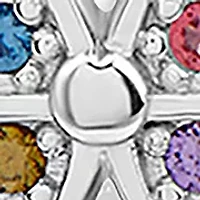 Sterling Silver Multi Color Butterfly Stud Earrings