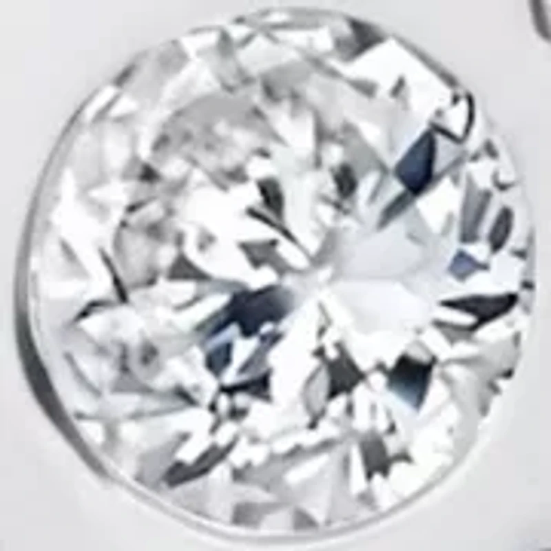 Sterling Silver Polished Cross Cubic Zirconia Center Stud Earrings