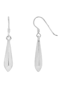 Polished Spear Shaped Drop Earrings in Sterling Silver 