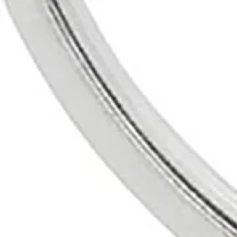 Sterling Silver Polished Flat Hoop Earrings