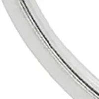 Sterling Silver Polished Flat Hoop Earrings
