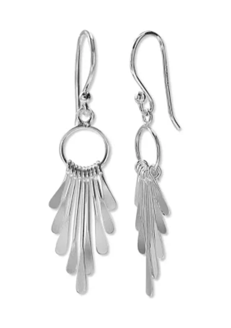 Polished Graduated Paddle Earrings in Sterling Silver