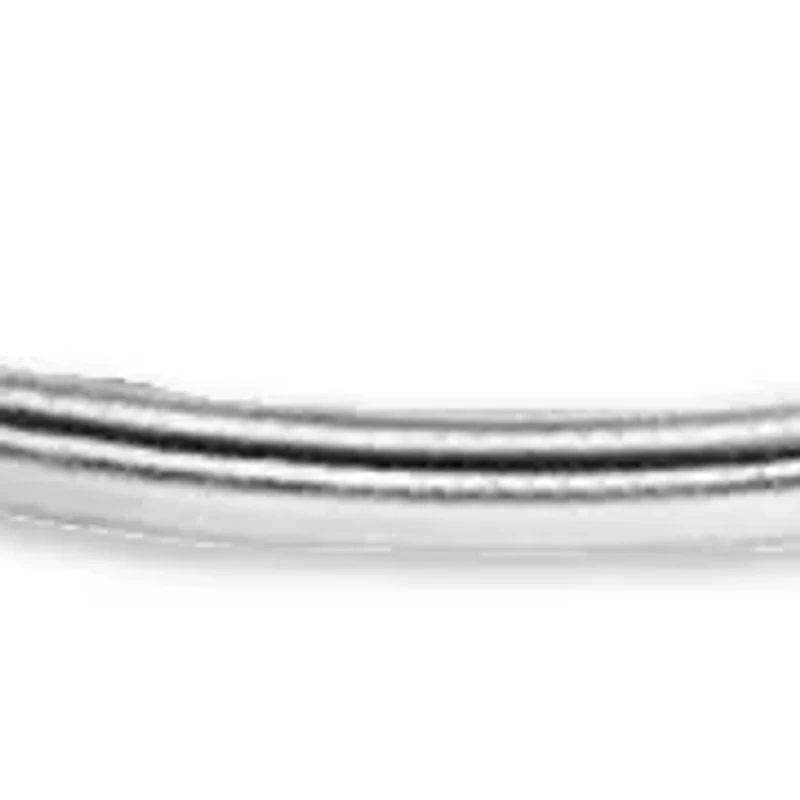 Sterling Silver Polished 45mm Wire Click Top Hoop Earrings