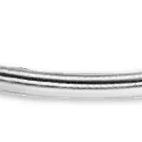 Sterling Silver Polished 45mm Wire Click Top Hoop Earrings