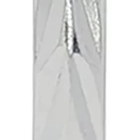 Sterling Silver Polished Diamond Cut C Hoop Earrings
