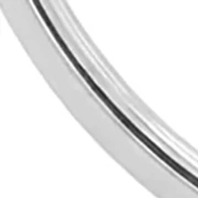 Sterling Silver Polished Round Hoop Earrings